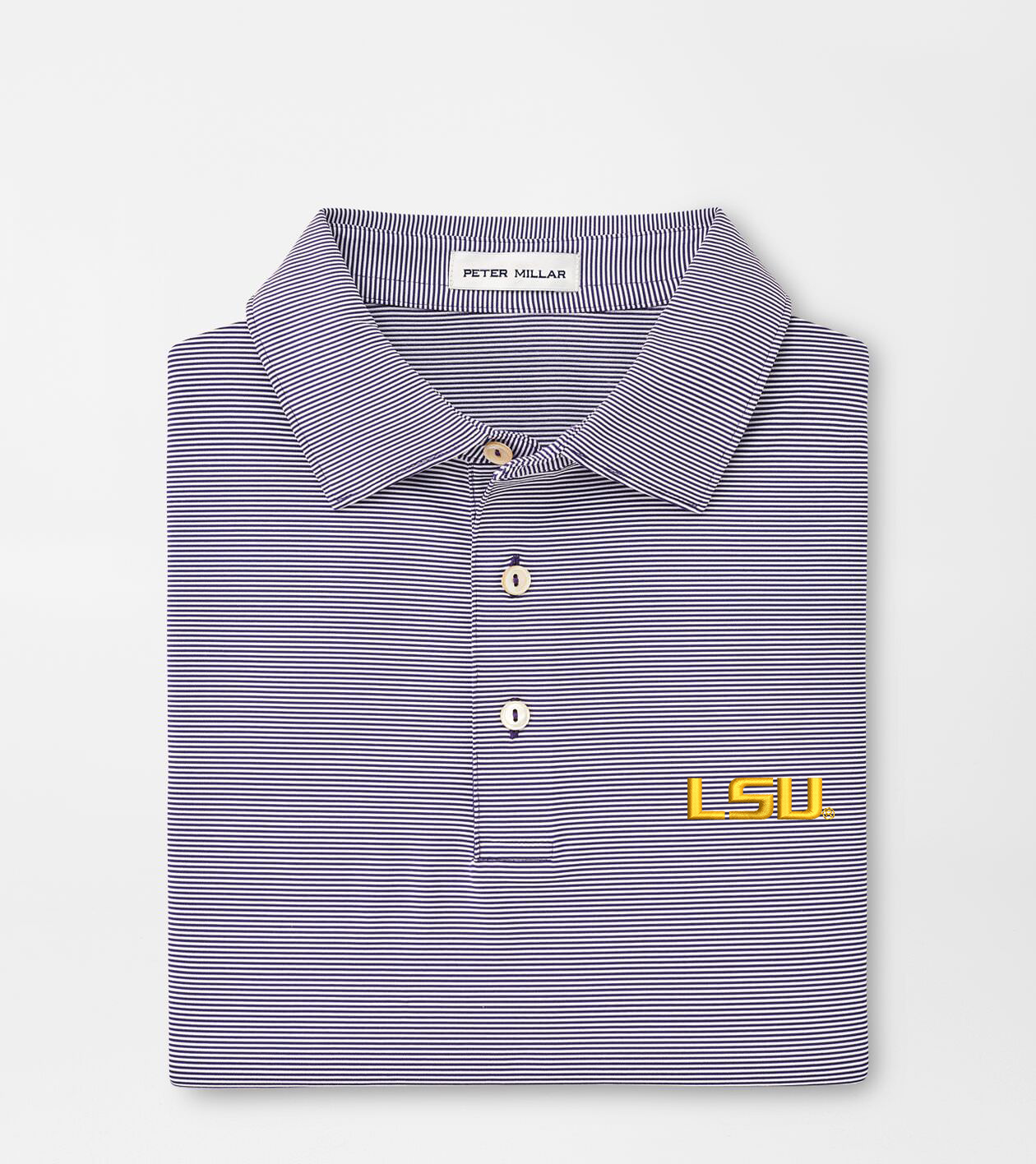 LSU Jubilee Stripe Performance Polo