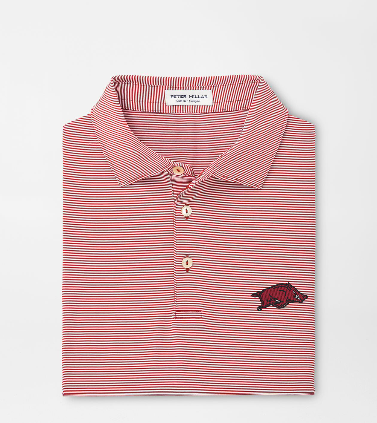 Arkansas Jubilee Stripe Performance Polo