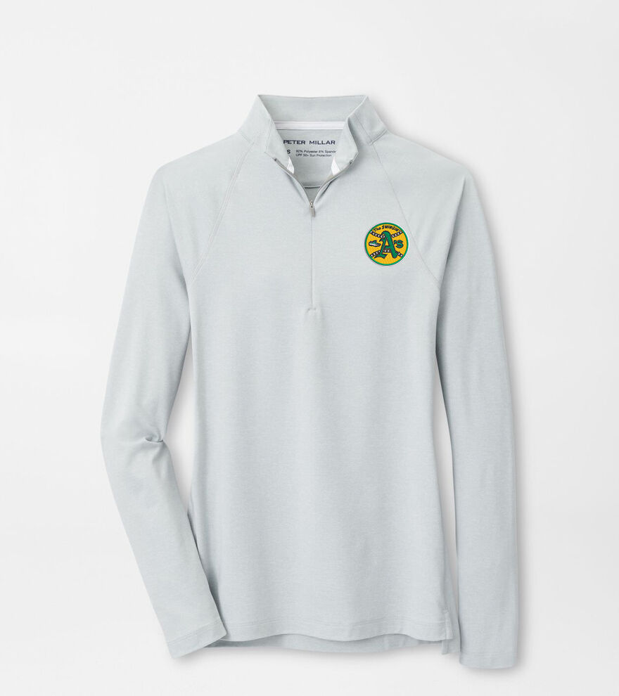 Cooperstown Oakland A's Women's Mélange Raglan-Sleeve Perth Layer image number 1