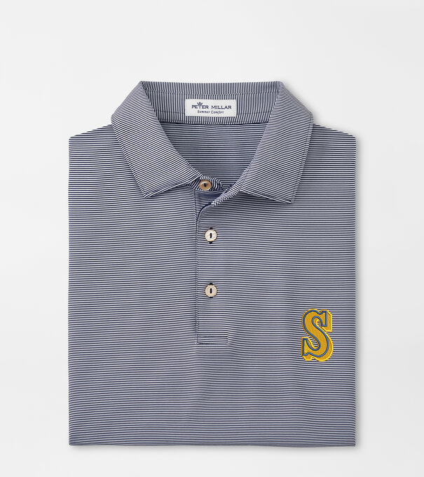 Cooperstown Seattle Mariners Jubilee Stripe Performance Polo