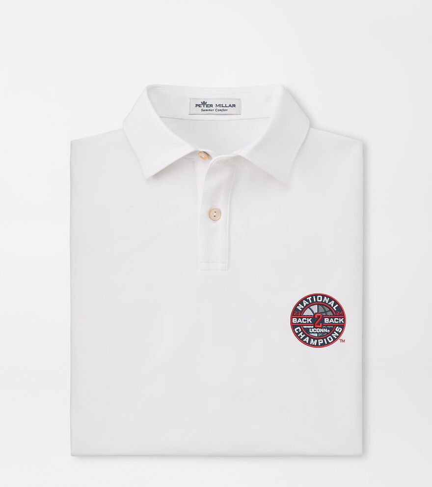 UConn Back-To-Back National Champion Solid Youth Performance Jersey Polo image number 1