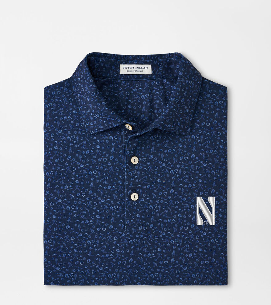 Northwestern Batter Up Performance Jersey Polo image number 1