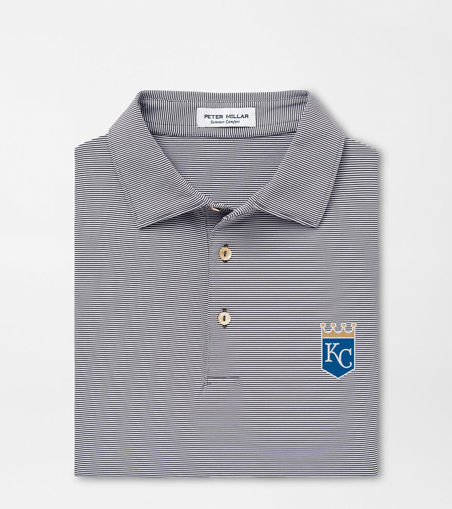 Cooperstown Kansas City Royals Jubilee Stripe Performance Polo image number 1