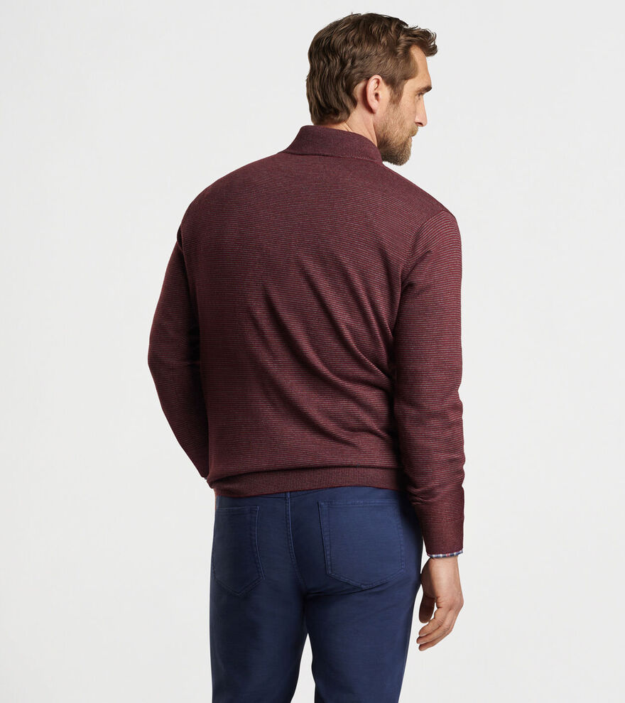 Canton Stripe Quarter Zip Sweater image number 3