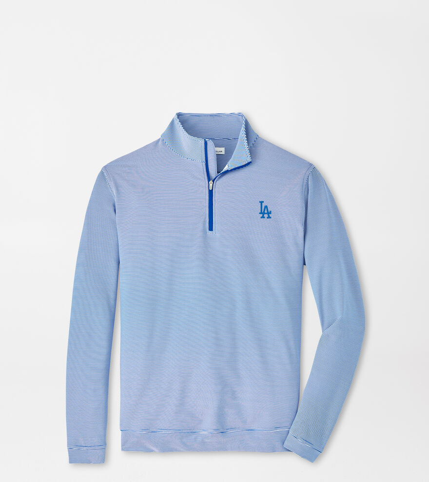 Los Angeles Dodgers Perth Sugar Stripe Performance Quarter-Zip image number 1