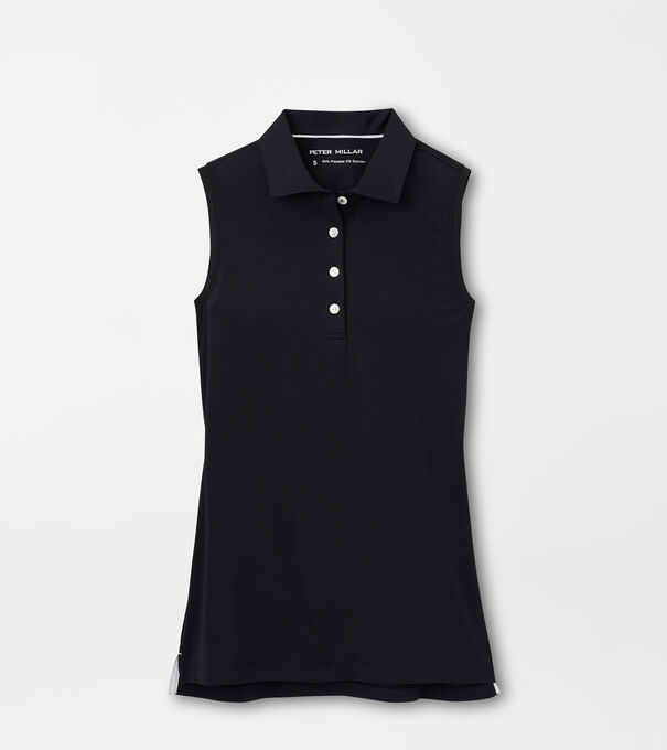 Sleeveless Banded Button Polo