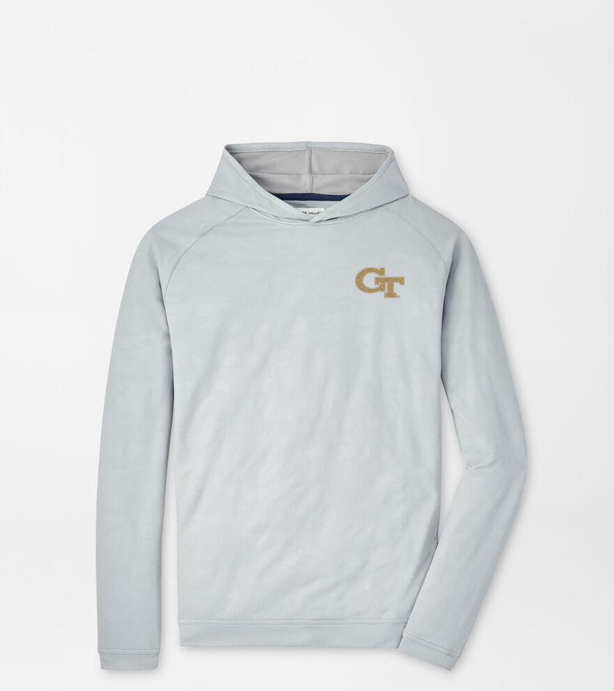 Georgia Tech Pine Logo Camo Performance Hoodie image number 1