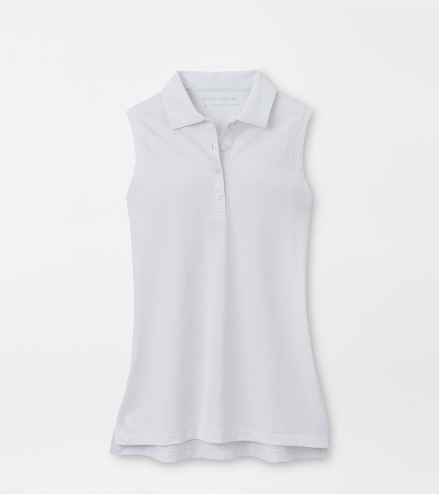 Sleeveless Banded Button Polo image number 1