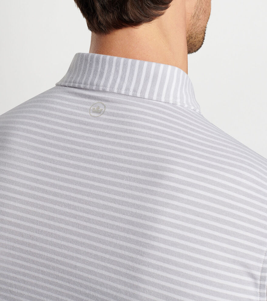 Albatross Stripe Cotton Blend Piqué Polo image number 4