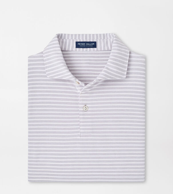 Albatross Stripe Cotton Blend Piqué Polo