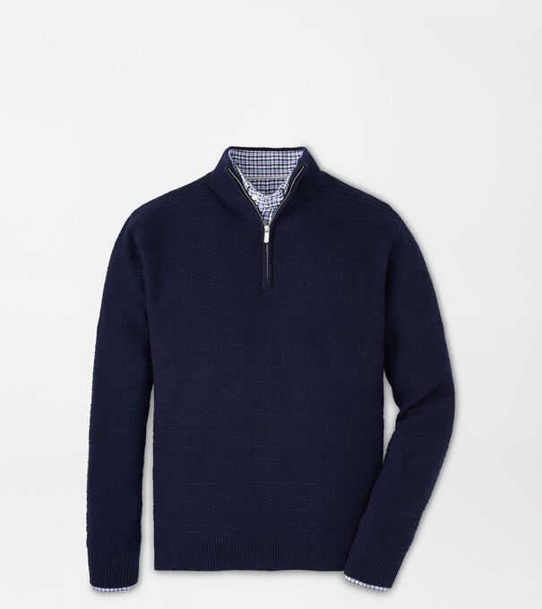 Crescent Texture Quarter-Zip Sweater