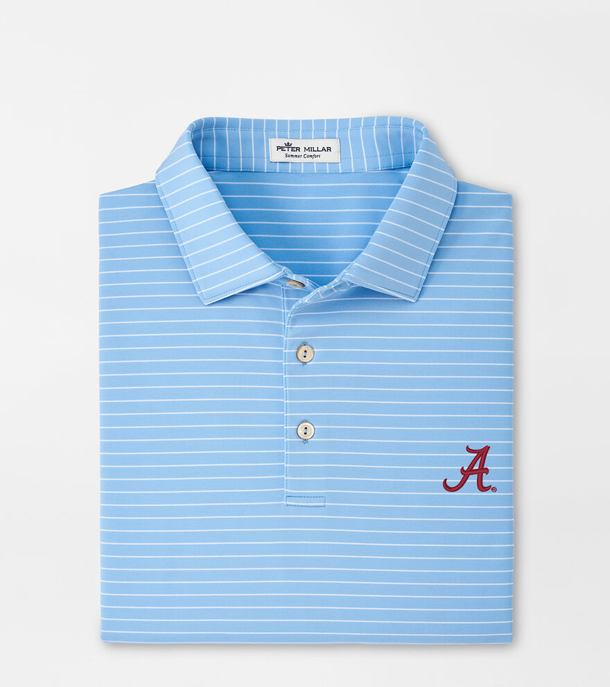 Bama  Alabama Peter Millar Crafty Stripe Performance Polo