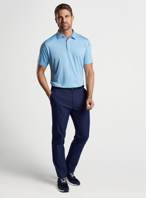 Solid Performance Jersey Polo Sean Self-Collar | Men's Polo Shirts ...