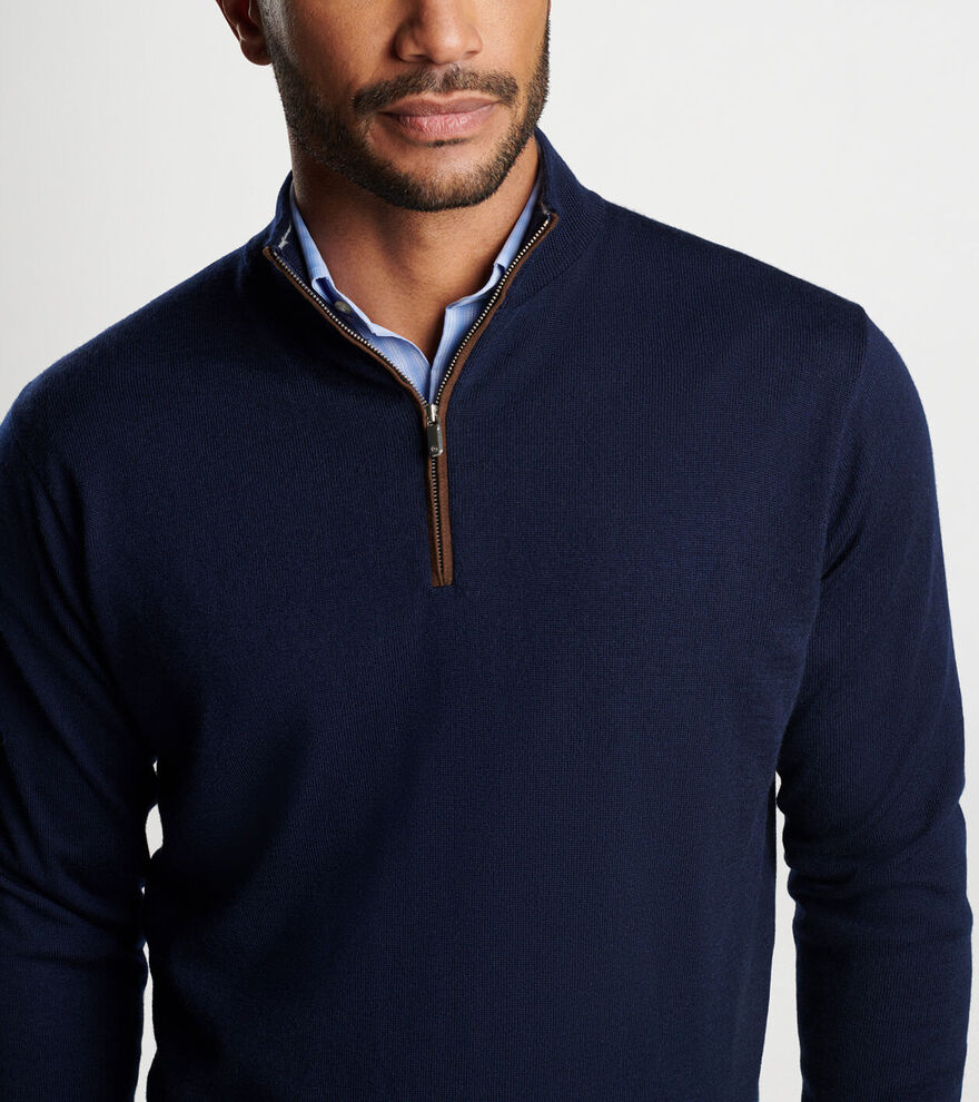 Autumn Crest Suede Trim Quarter-Zip image number 5