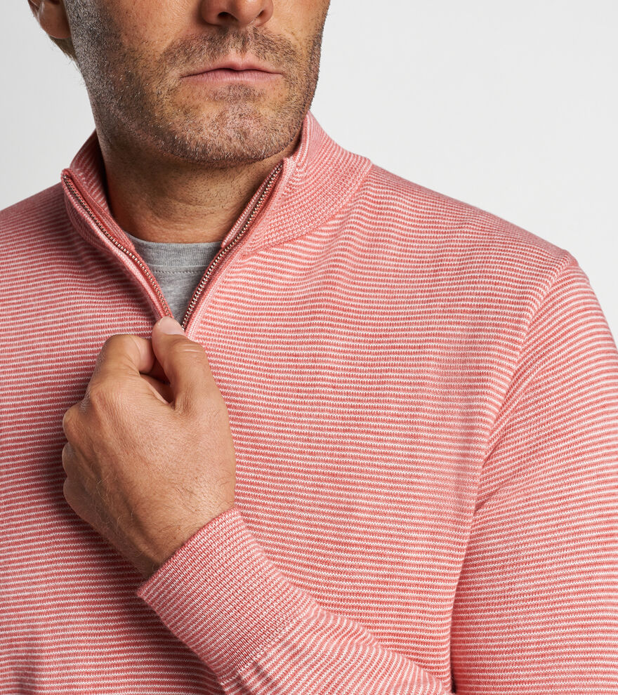 Canton Stripe Quarter-Zip Sweater image number 4