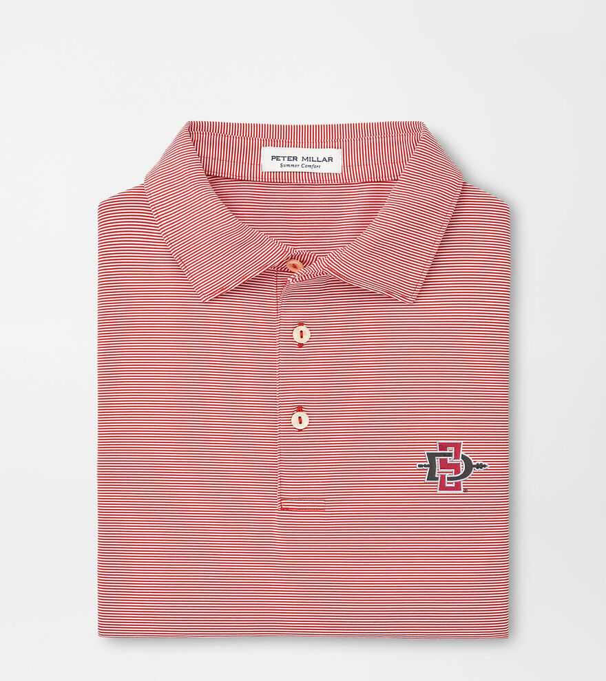 San Diego State Jubilee Stripe Performance Polo image number 1