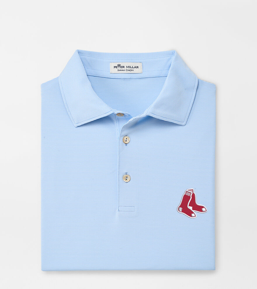 Cooperstown Boston Red Sox Jubilee Stripe Performance Polo image number 1