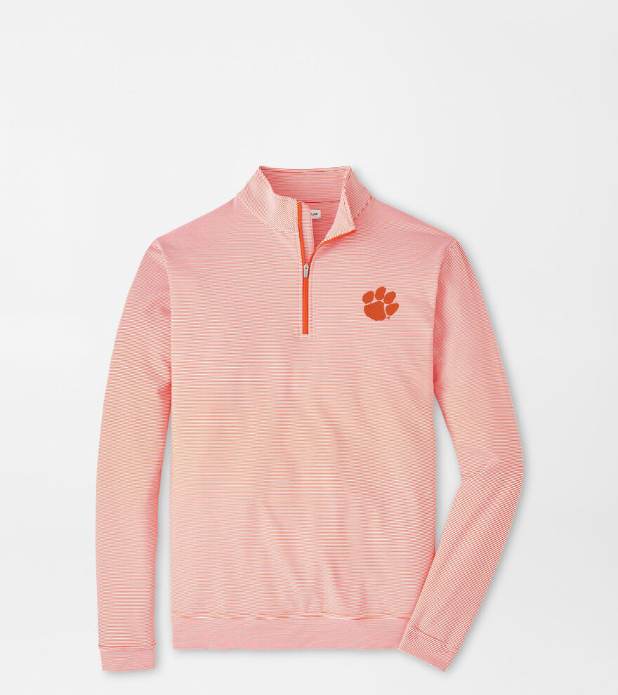 Clemson Perth Sugar Stripe Performance Quarter-Zip image number 1