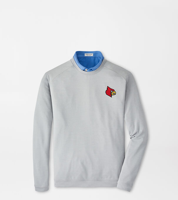League Collegiate Wear Men's Heathered Gray Louisville Cardinals  Upperclassman Pocket Pullover Sweatshirt