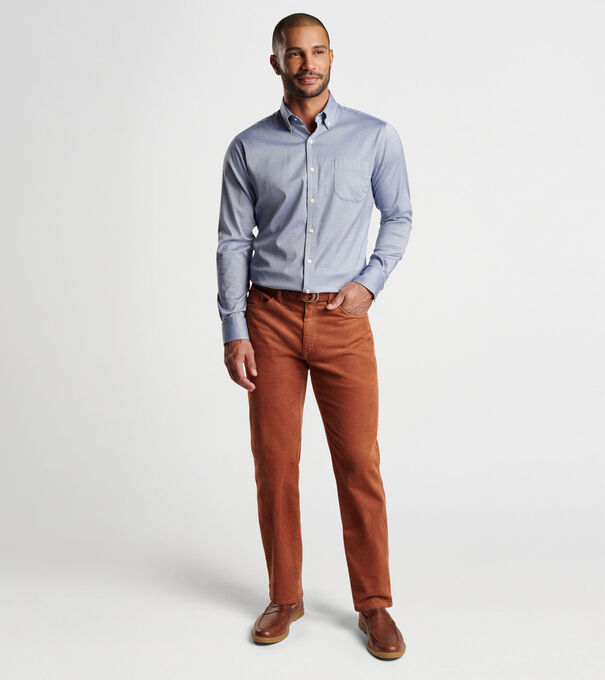 Campbell Perfect Pinpoint Cotton-Stretch Sport Shirt