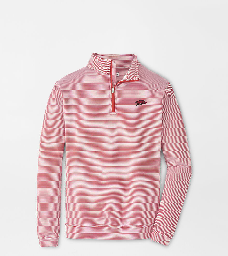 Arkansas Perth Sugar Stripe Performance Quarter-Zip image number 1