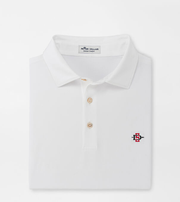 San Diego State Solid Performance Jersey Polo (Sean Self Collar)