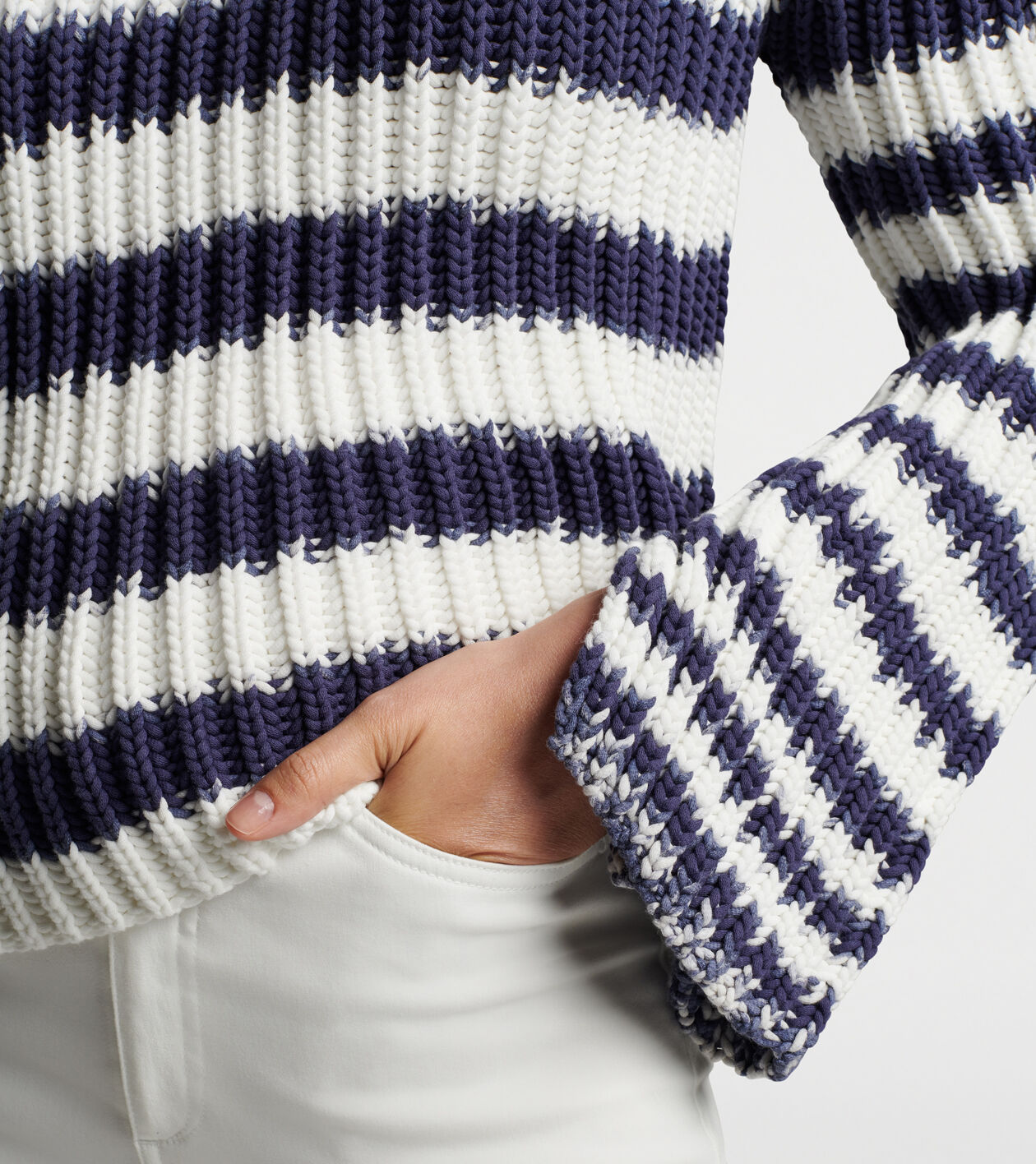 Alek Wide Sleeve Stripe Sweater