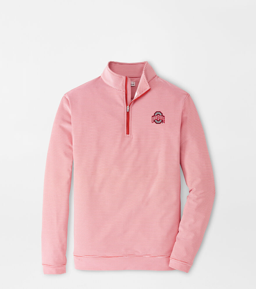 The Ohio State Perth Sugar Stripe Performance Quarter-Zip image number 1