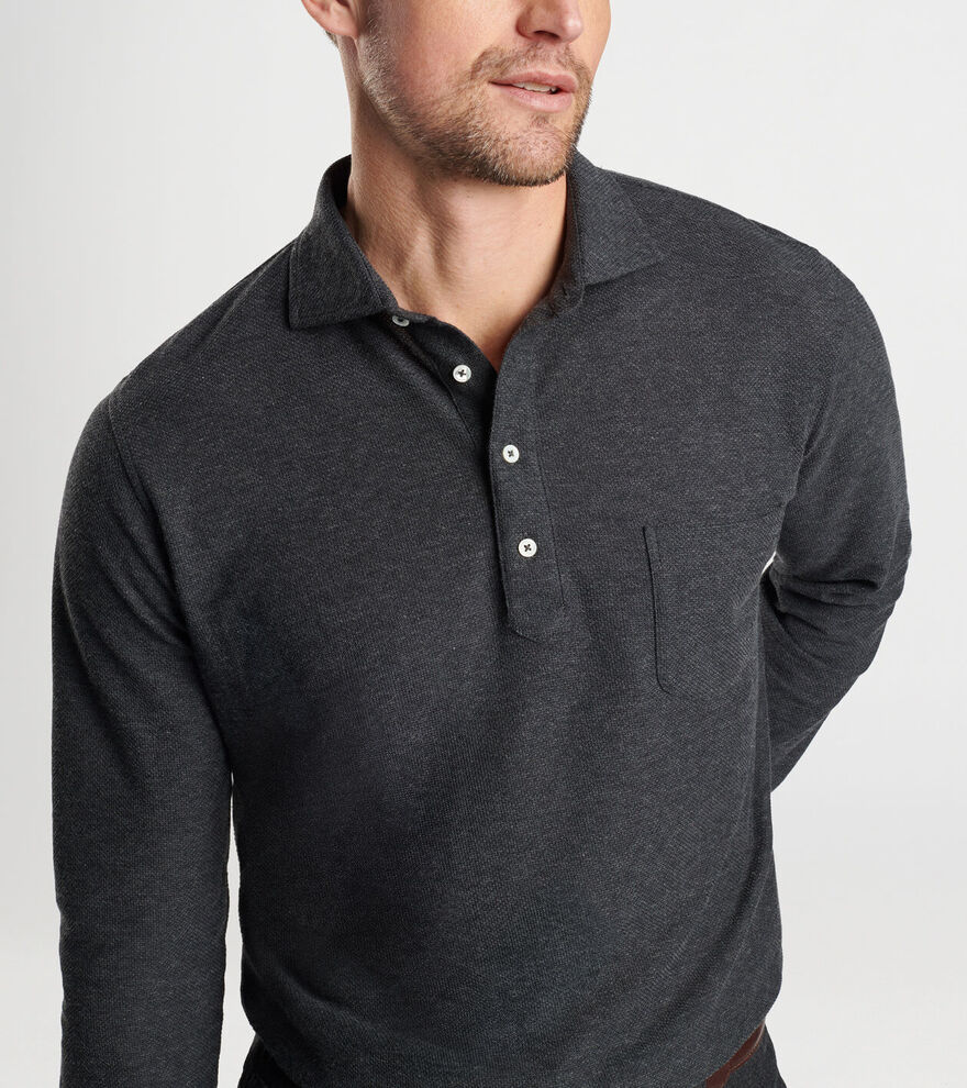 Ramble Long-Sleeve Cotton Cashmere Polo image number 4