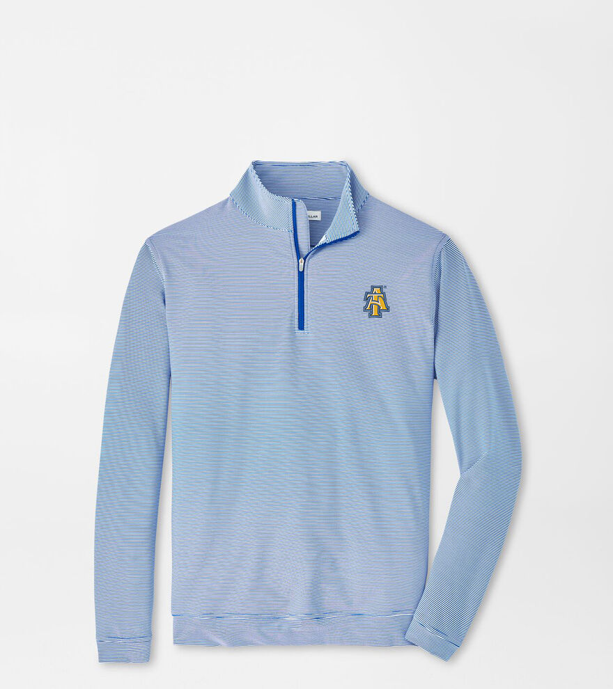 NC A&T Perth Mini-Stripe Performance Pullover image number 1