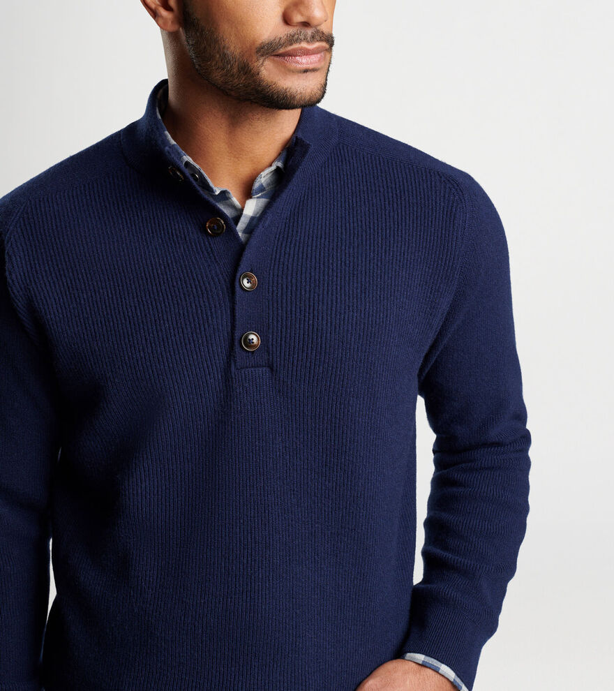 Ruxton Rib Button Mock Sweater image number 4