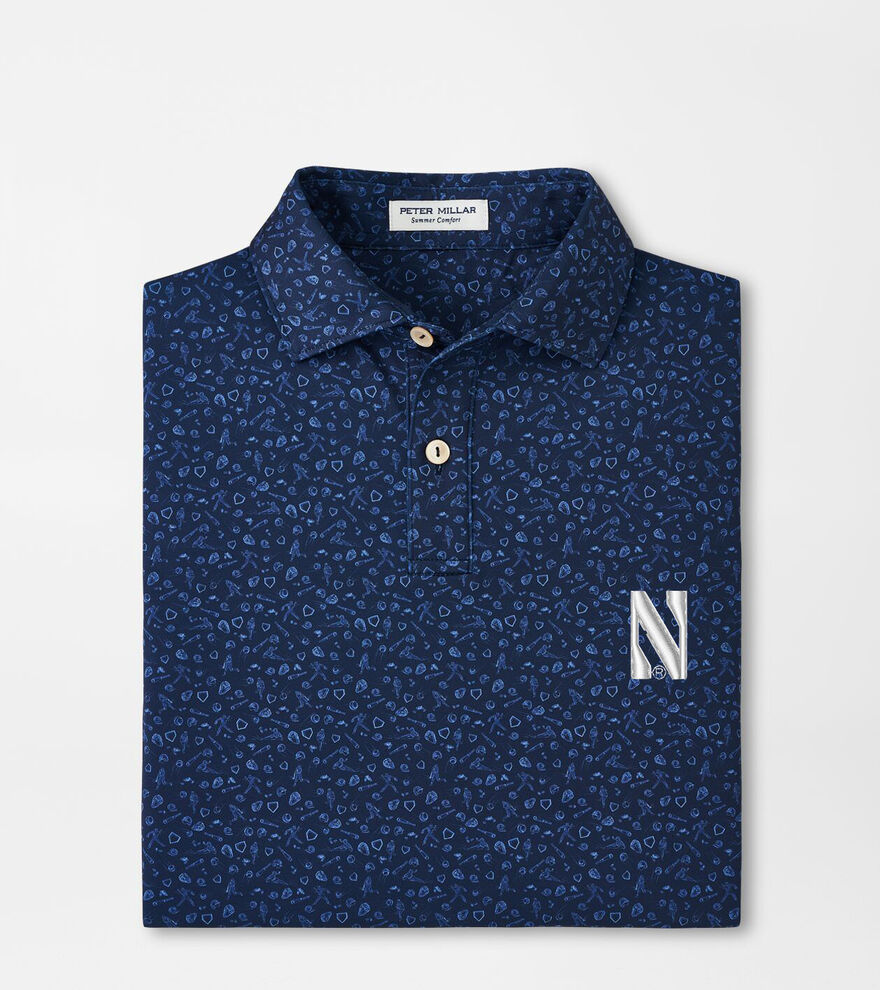 Northwestern Batter Up Youth Performance Jersey Polo image number 1