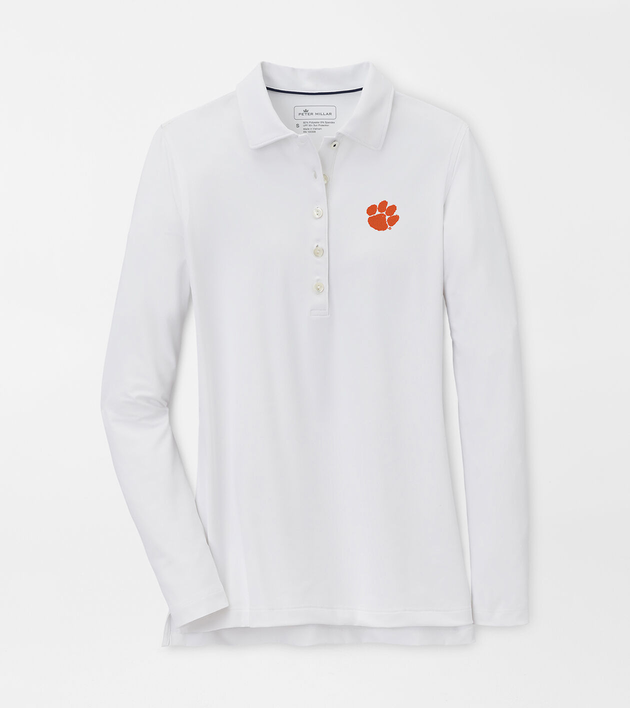 clemson long sleeve polo