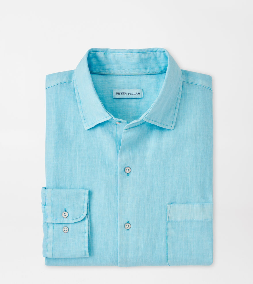 Coastal Garment Dyed Linen Sport Shirt image number 1