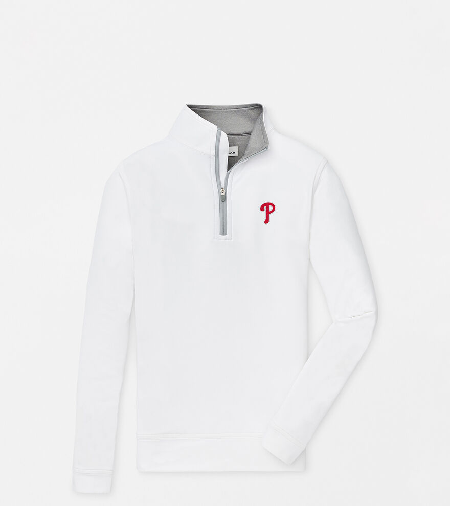 Peter Millar Youth Perth Performance 1/4 Zip White / L