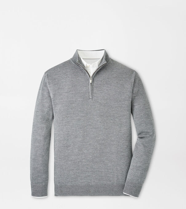 Canton Stripe Quarter Zip Sweater