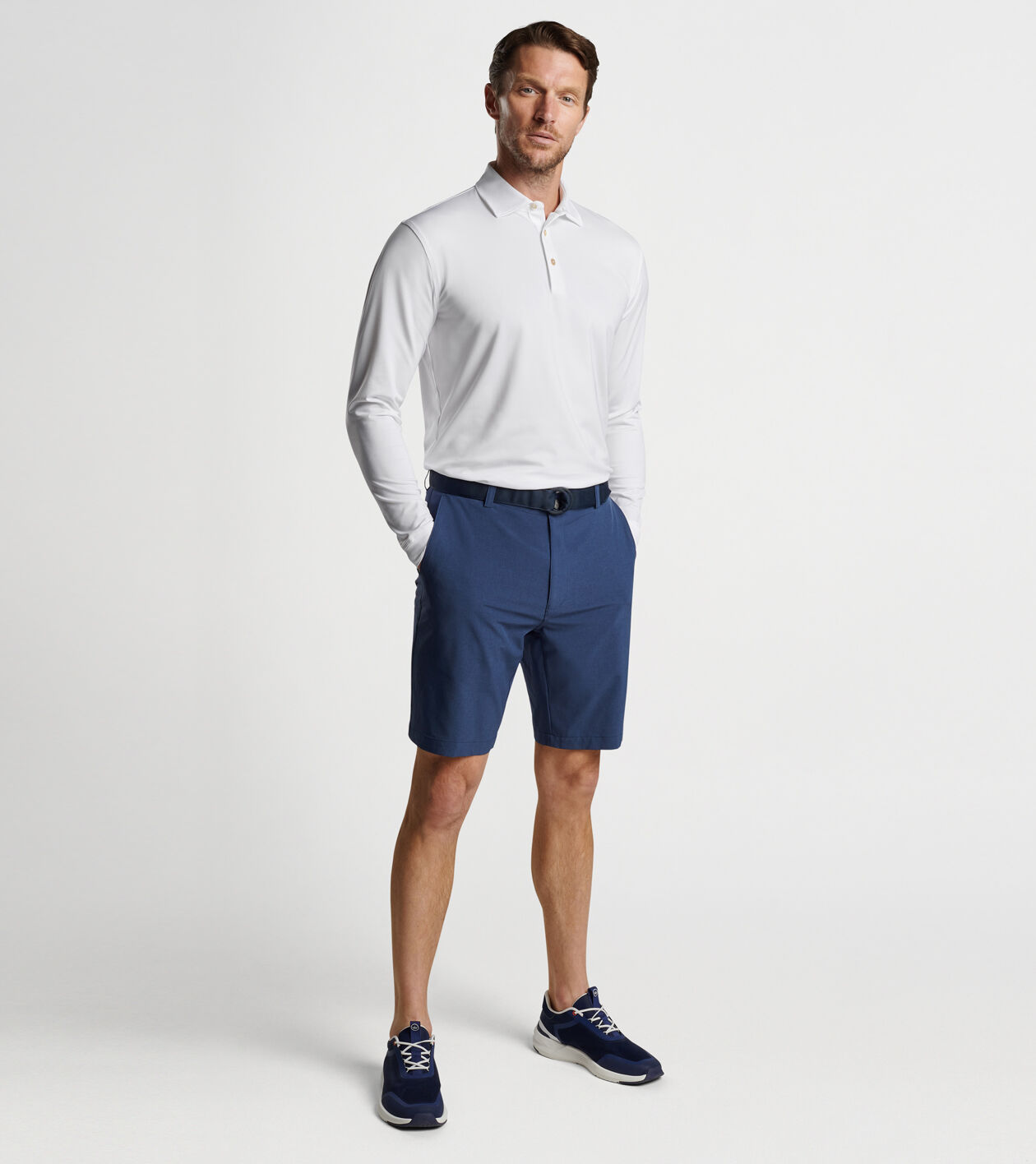 Long sleeve sale polo shorts