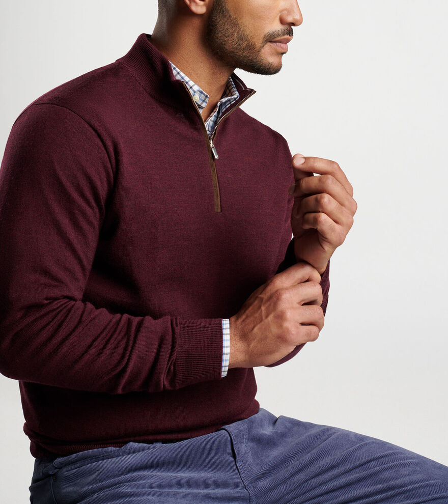 Autumn Crest Suede Trim Quarter-Zip image number 5