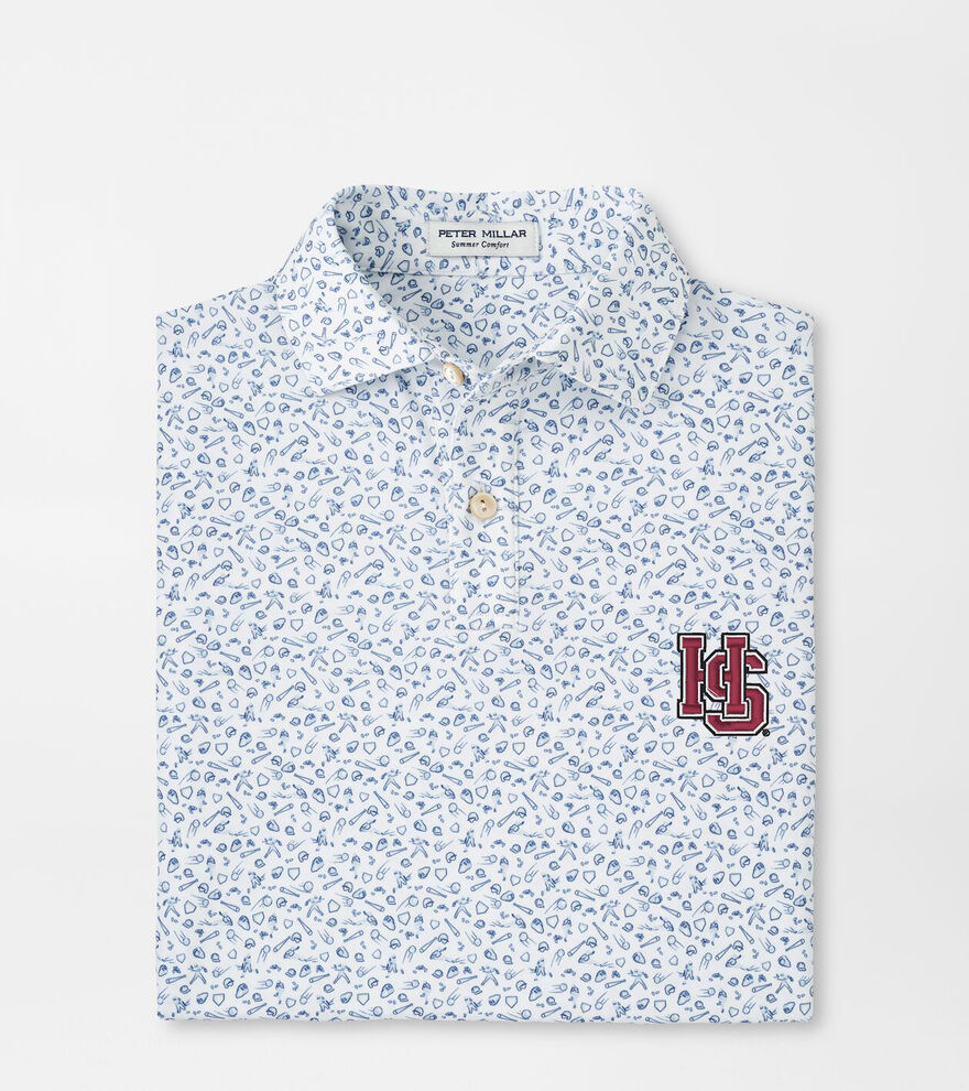 Hampden Sydney Batter Up Youth Performance Jersey Polo image number 1