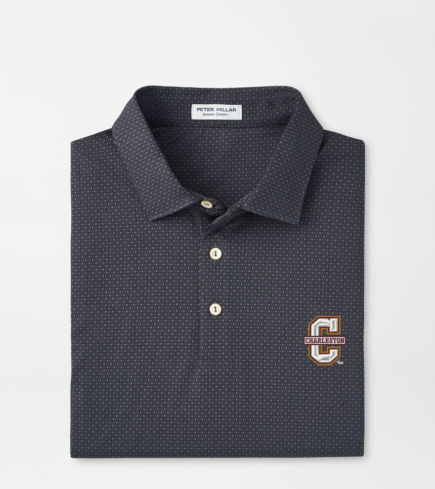 College of Charleston Tesseract Performance Jersey Polo image number 1