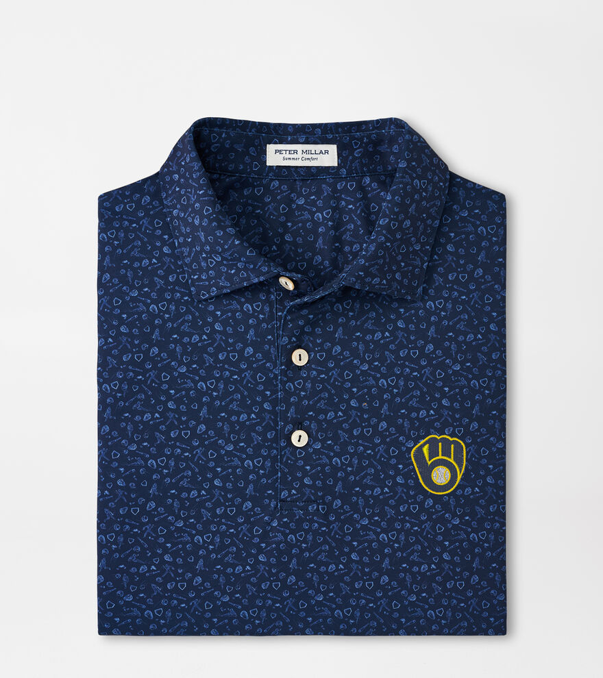 Milwaukee Brewers Batter Up Performance Jersey Polo image number 1