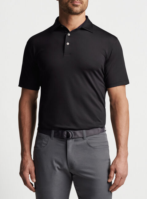 Solid Performance Jersey Polo (Sean Self-Collar) | Men's Polo Shirts ...