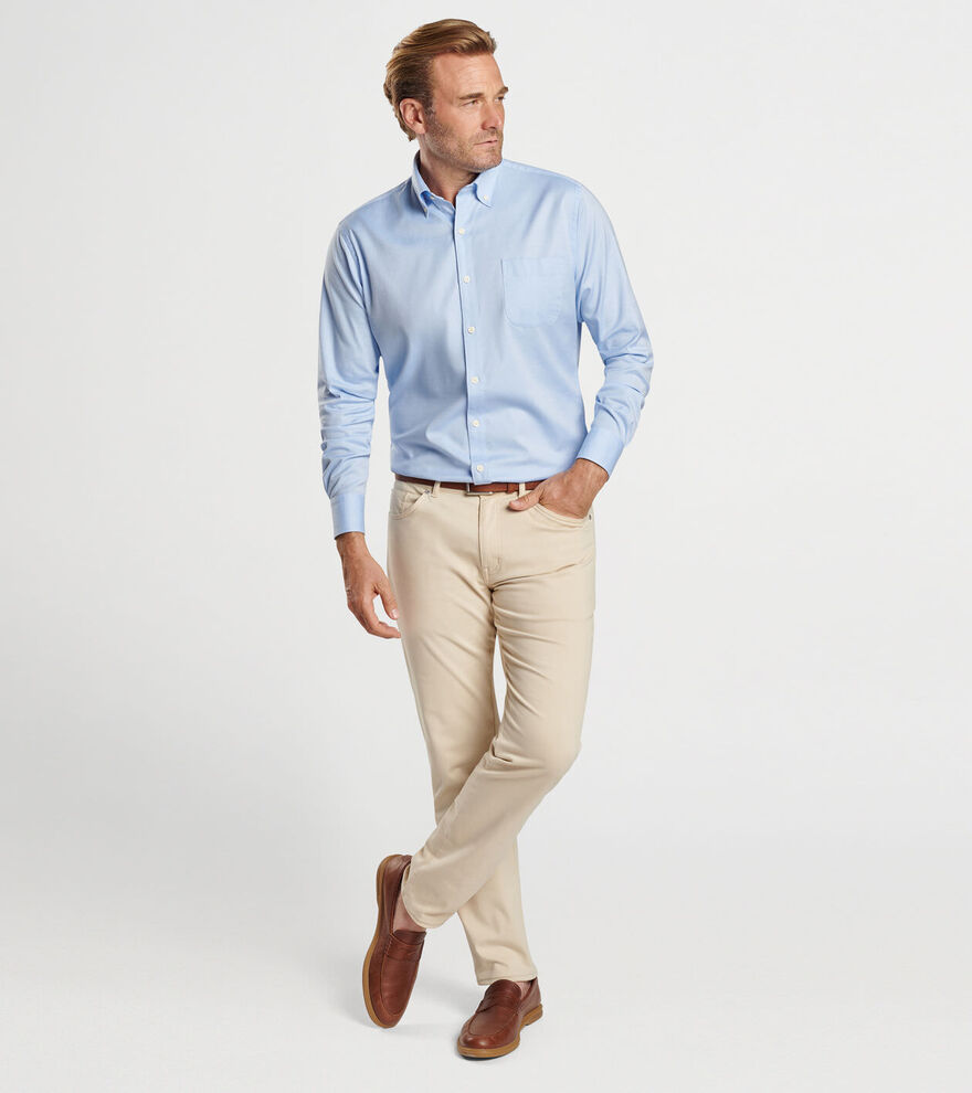 Campbell Perfect Pinpoint Cotton-Stretch Sport Shirt image number 2