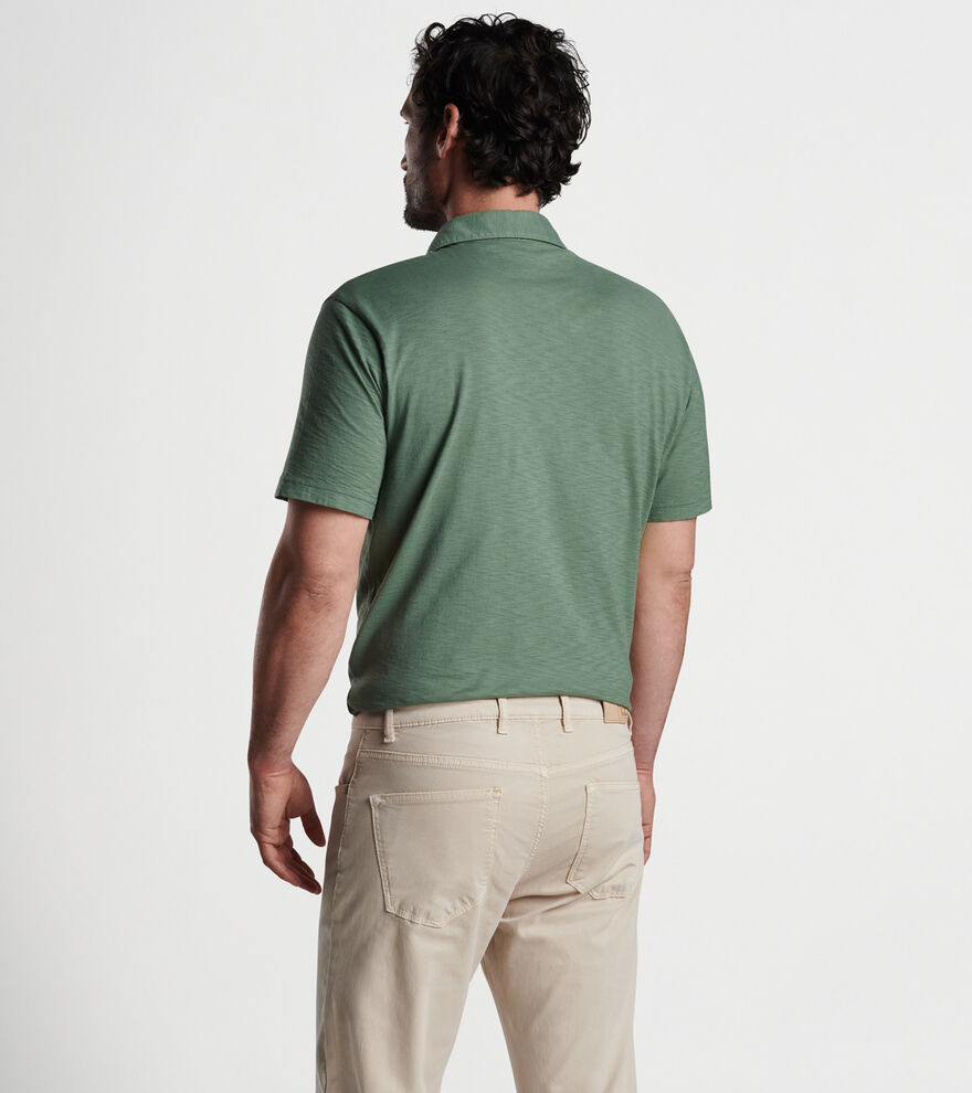 Pima cotton polo shirt - Sage green - Men