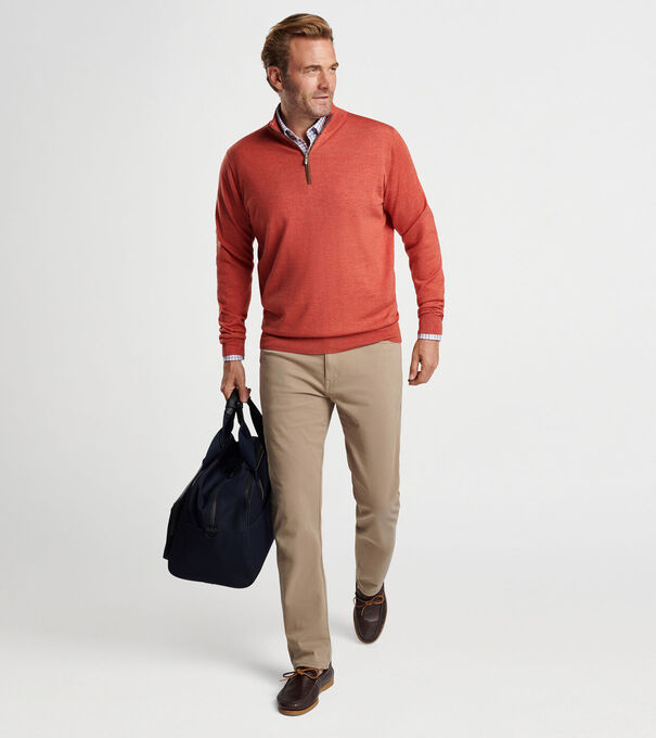 Autumn Crest Suede Trim Quarter-Zip