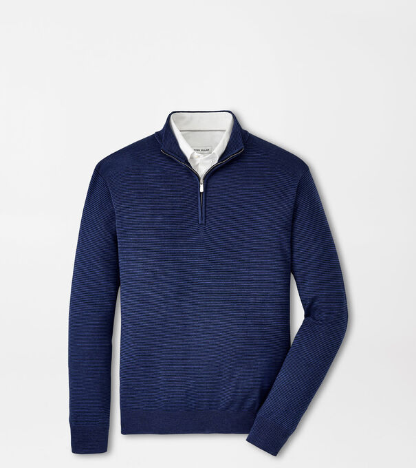 Canton Stripe Quarter Zip Sweater