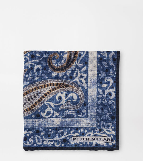 Delacour Paisley Pocket Square