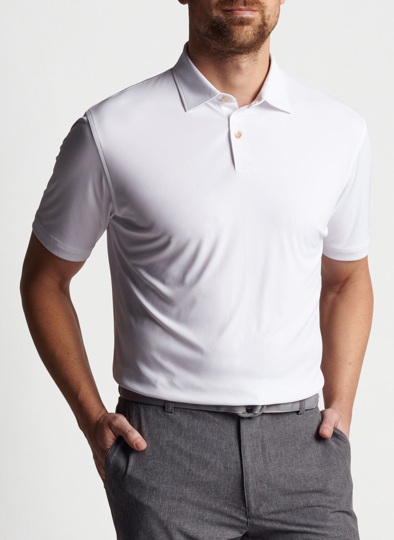 peter millar featherweight melange polo