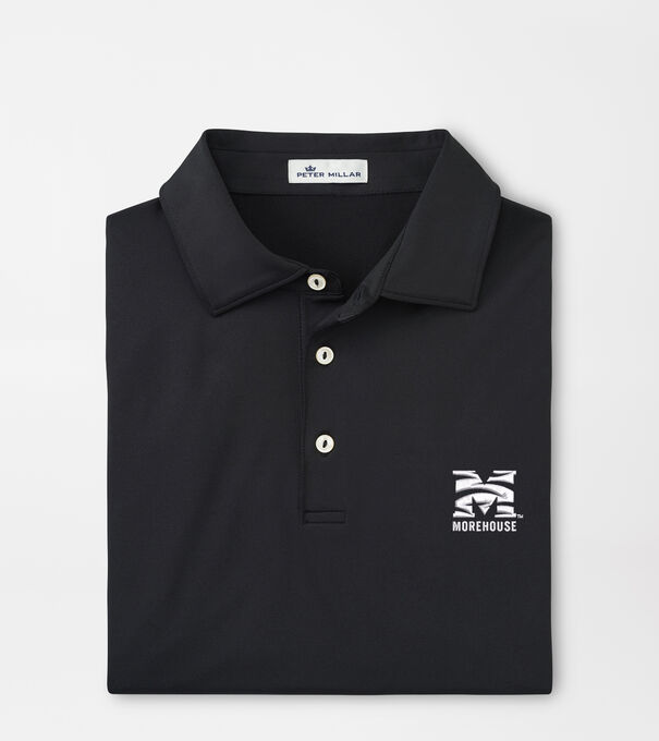 Morehouse College Solid Performance Jersey Polo (Sean Self Collar)