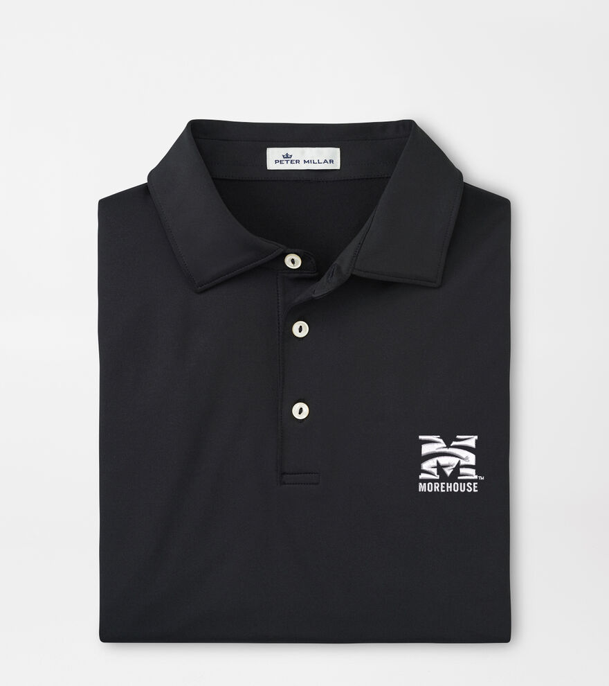 Morehouse College Solid Performance Jersey Polo (Sean Self Collar) image number 1